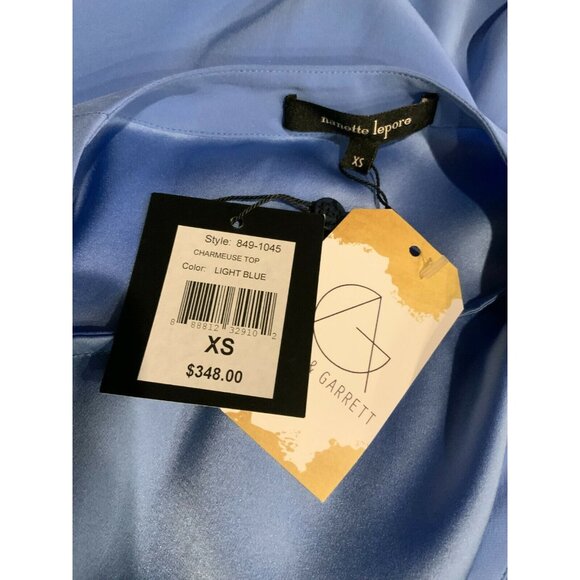 Nanette Lepore Light Blue "Charmeuse Top" Blouse, Size XS, NWT! $348 - Picture 9 of 9
